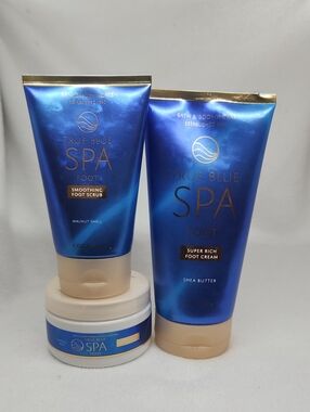 Bath & Body Works True Blue Spa Foot Care Set - Blue & Gold